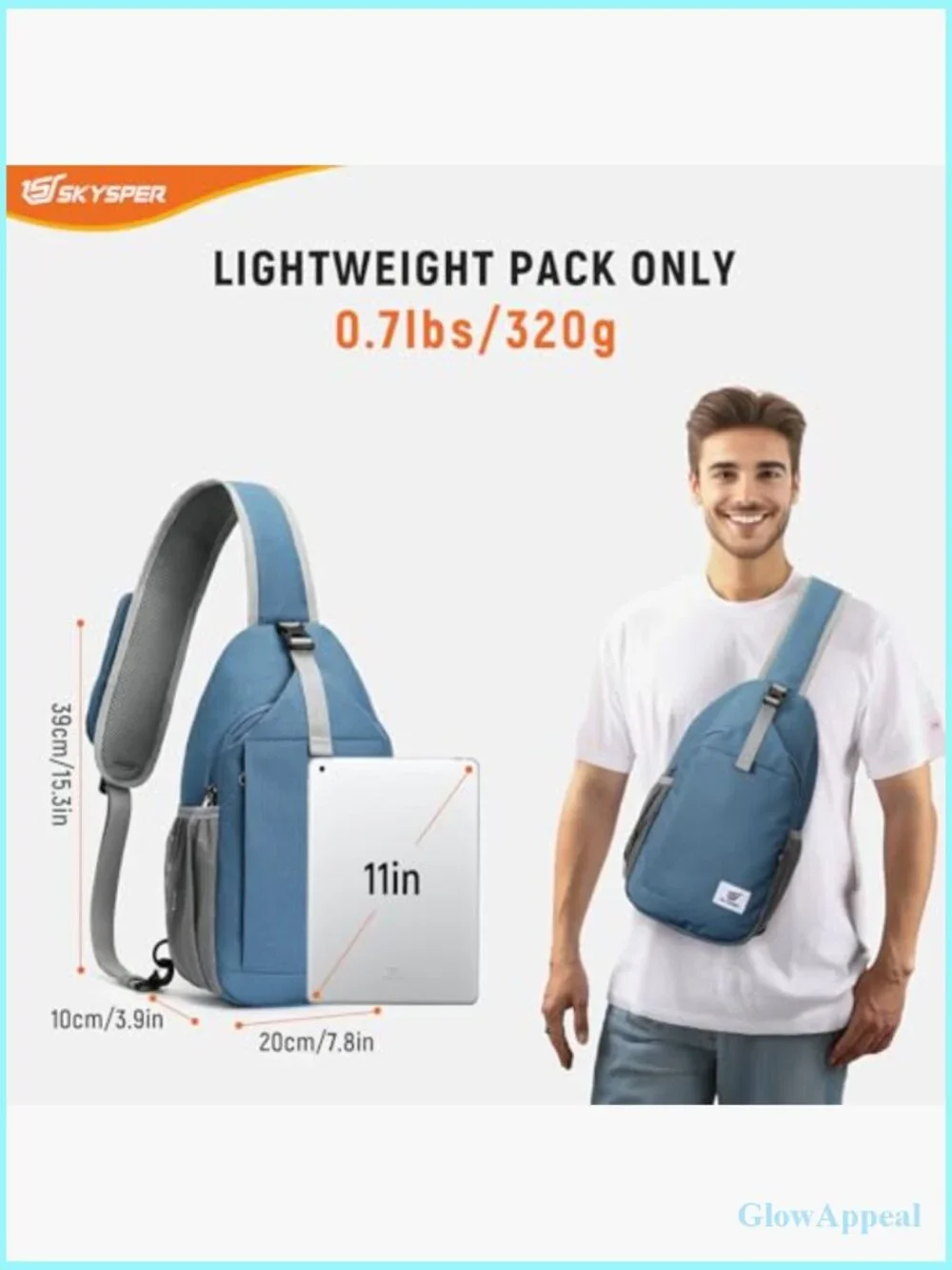 RFID Sling Bag Cross Body Backpack Travel Daypack